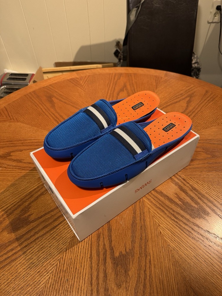 SWIMS Ltd New In Box Unisex Slide Loafers Swims Blue US Men's 15 EU 48 MSRP $150
