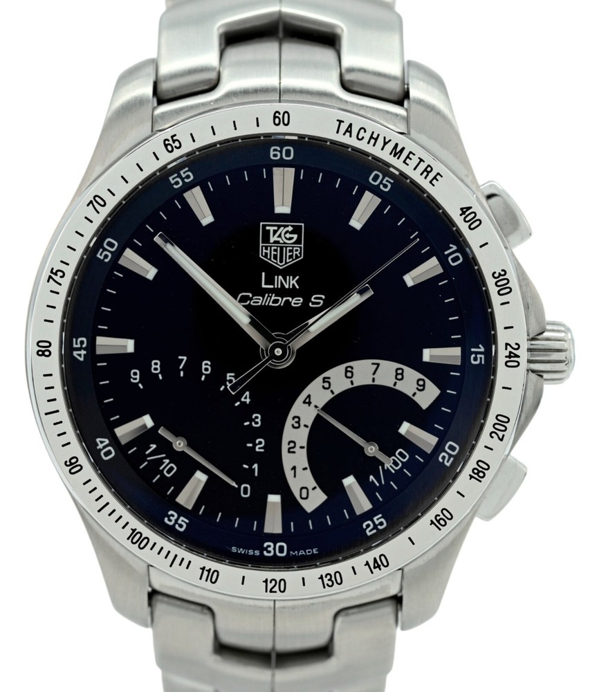 TAG Heuer Link CJF7110 Mens Black Dial Stainless Steel Watch