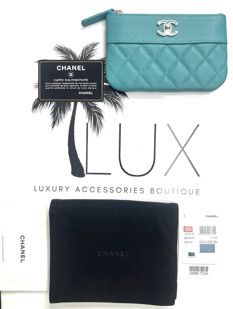 CHANEL NWT Teal Wallet