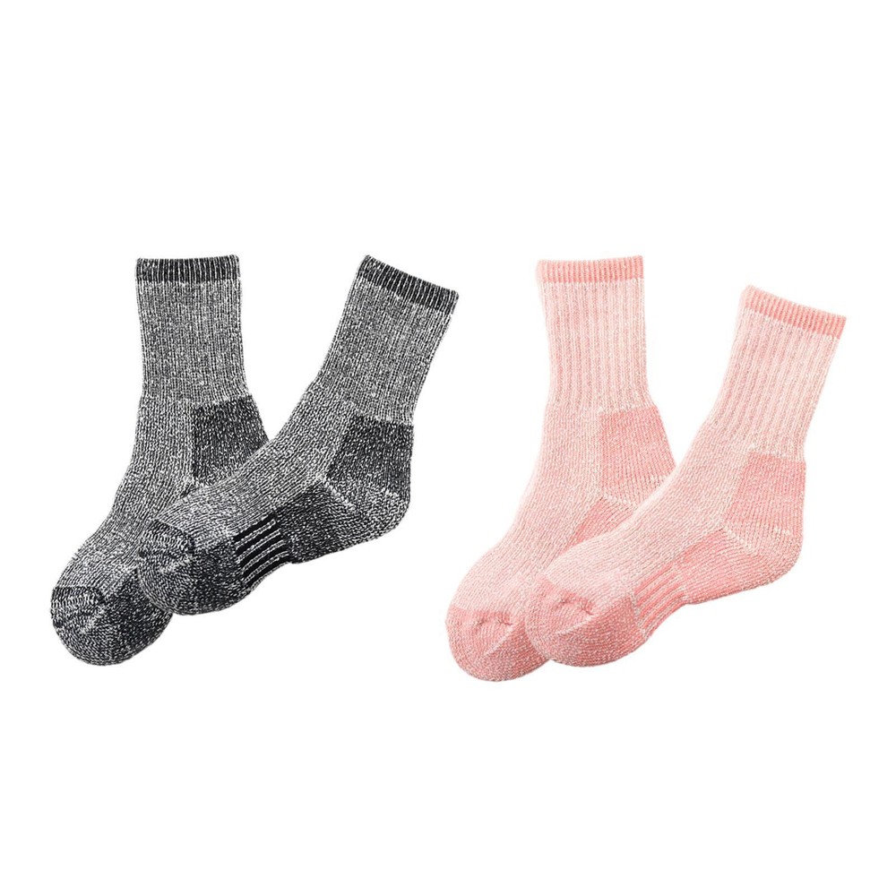 3 Pairs Kids Thick Wool Thermal Socks for Hiking Skiing Mountaineering Snow Adventures