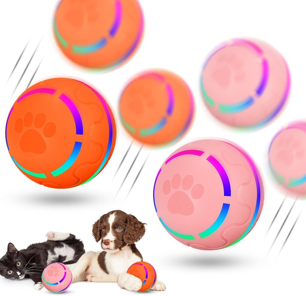 Peppy Pet Ball for Dogs Automatic Moving Interactive Toys with LED Flash