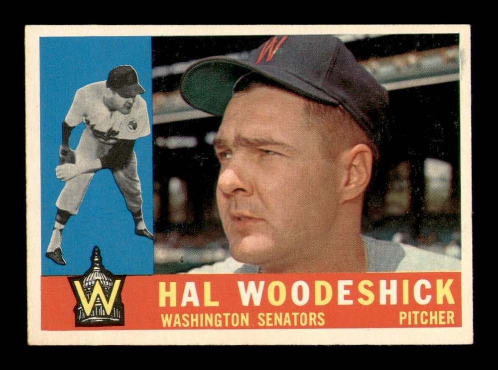 1960 Topps #454 Hal Woodeshick NM Baseball Card OBGcards