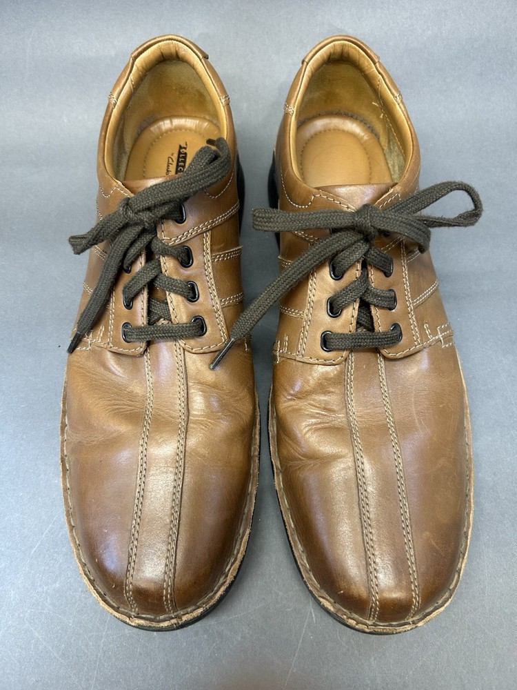 Clarks Leather mens shoes 13 Brown Casual Soft cushion