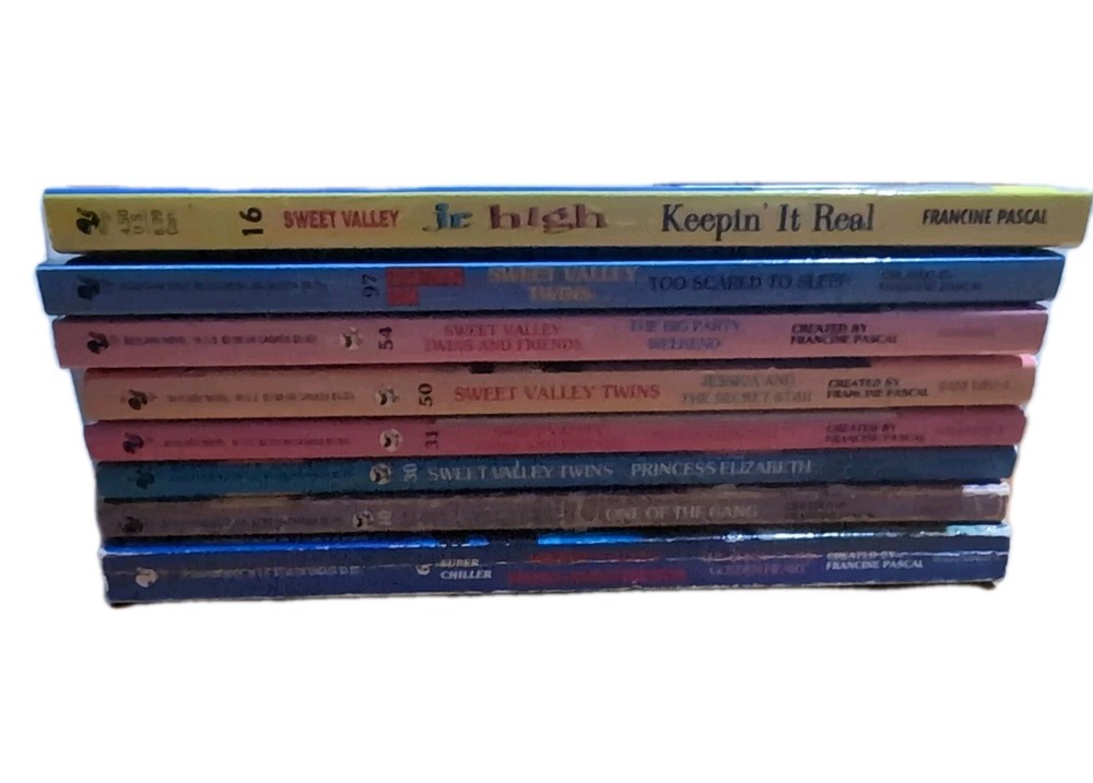 Lot Of 8 Francine Pascal Sweet Valley Twins Books Vintage Paperback Mixed Lot