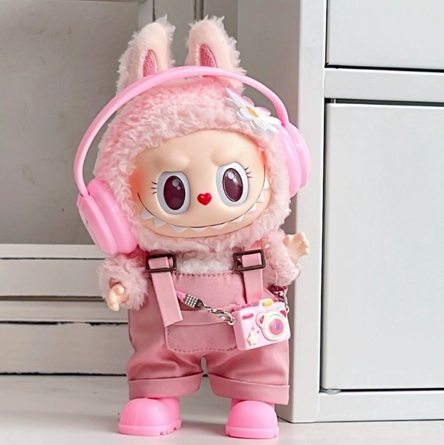 DIY Pink Outfit Set for 17cm LABUBU The Monsters Plush Doll No Toys Included