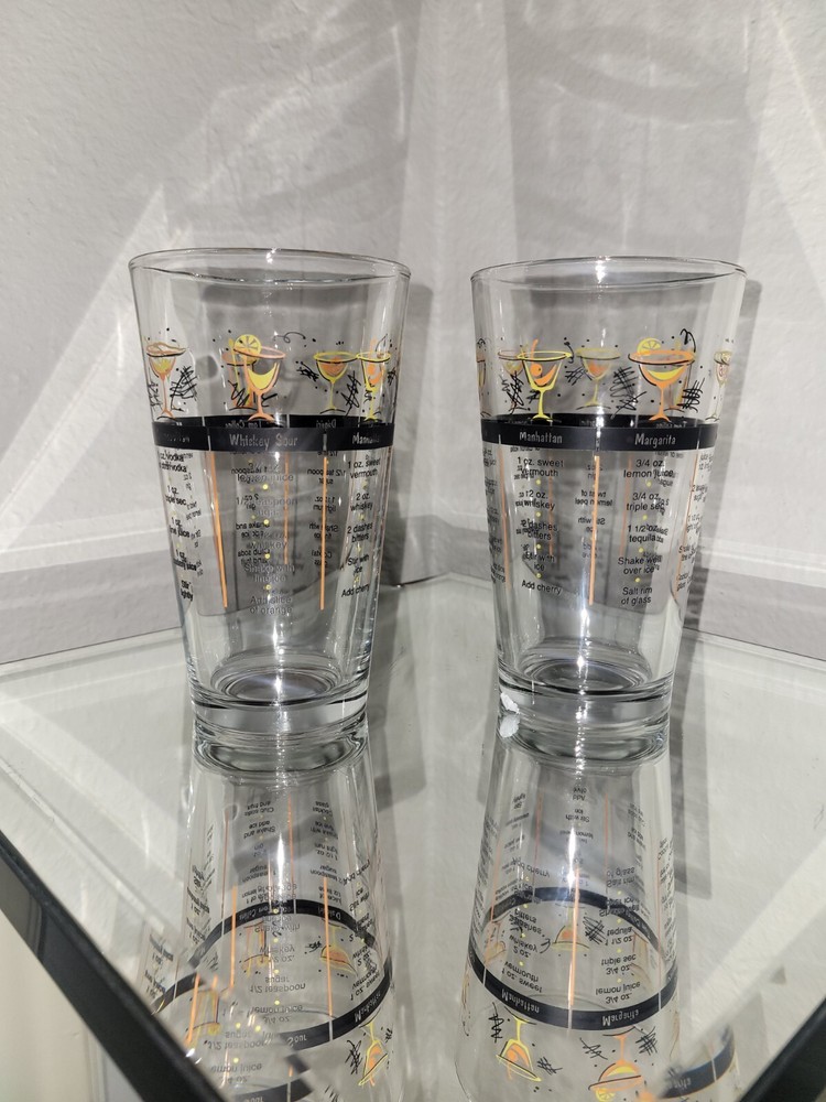 Vintage Libbey Cocktail Highball Glasses Mid-Century MCM Set of 2