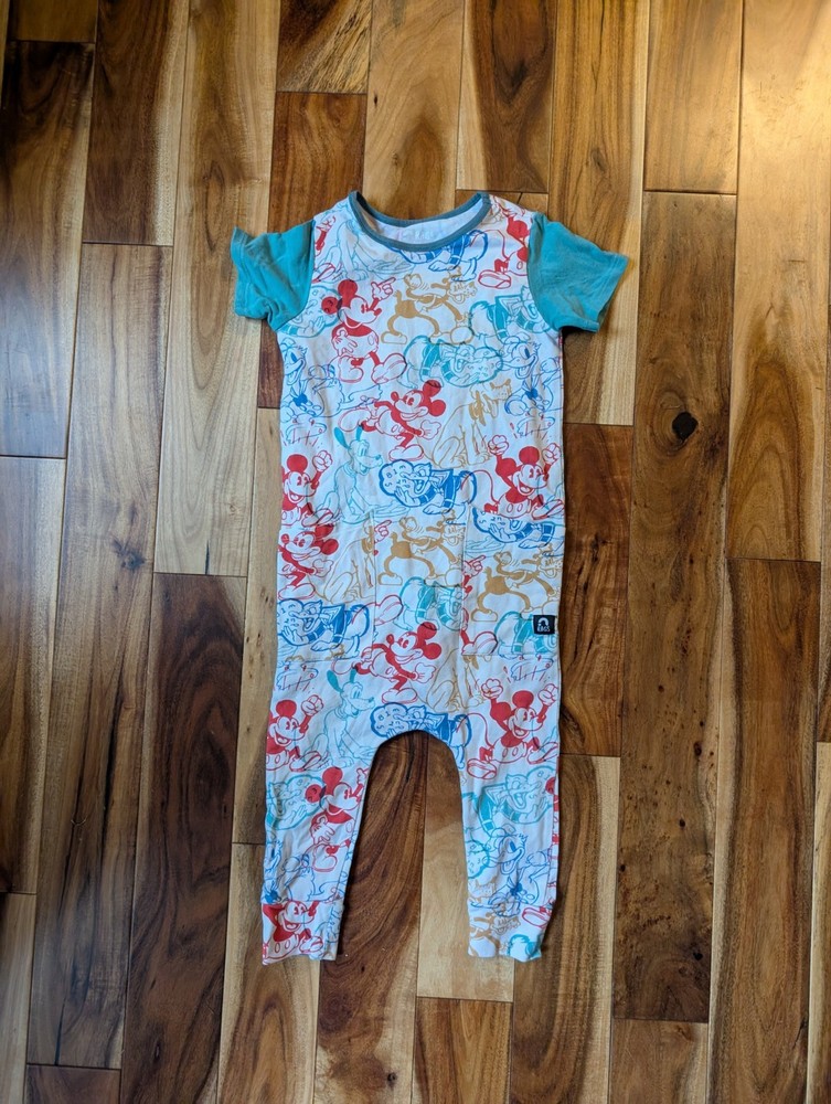 Rags To Raches x Disney Mickey & Friends Romper With Pockets Size 2T