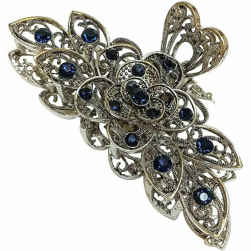 Women Crystal Rhinestone Flower Hair Claws Clips Clamps Hair Accessories
