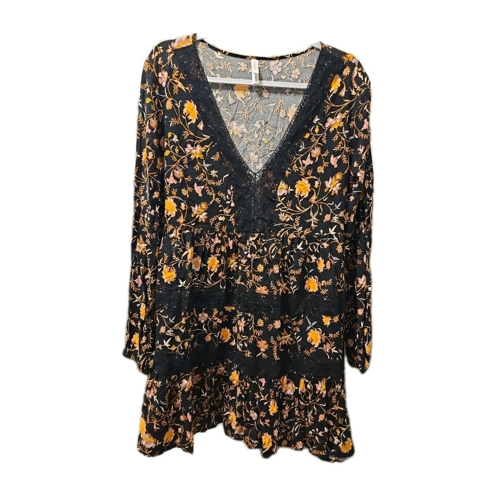 Xhilaration tunic Womens XL Boho Hippie Flowy Floral Fairycore