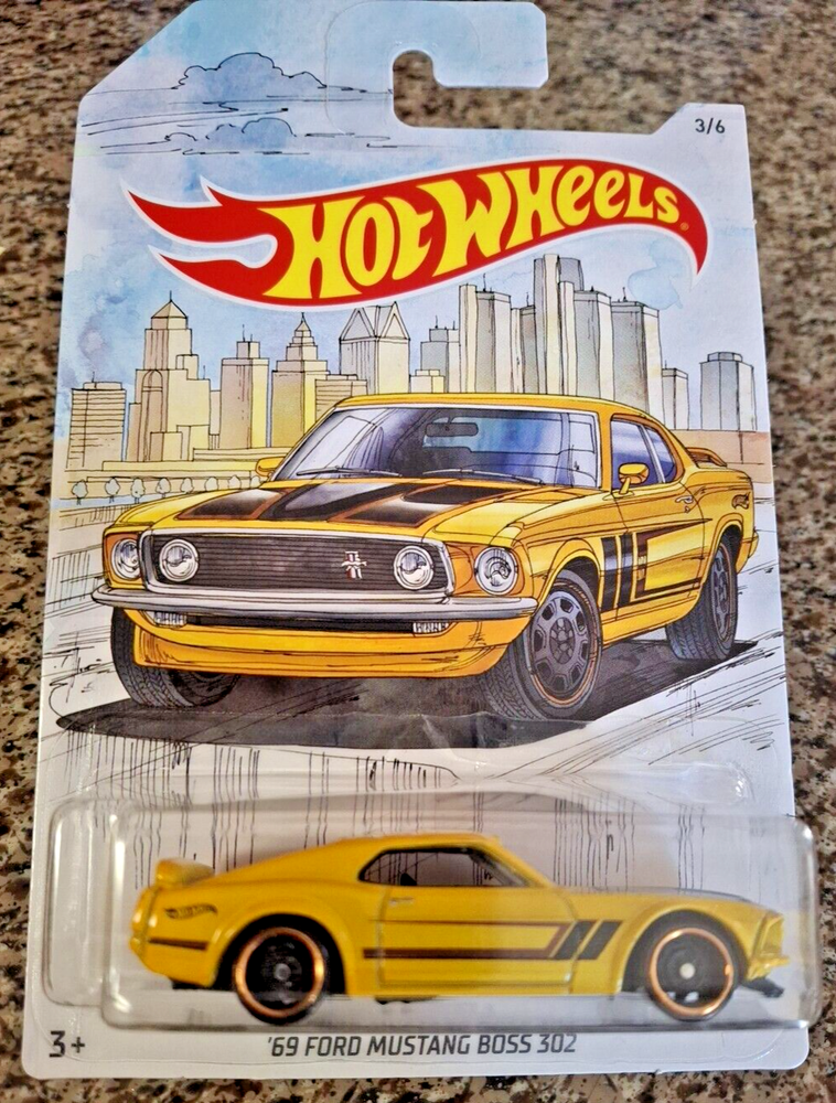 2018 Hot Wheels '69 Ford Mustang Boss 302 #3/6  Detroit Muscle YELLOW