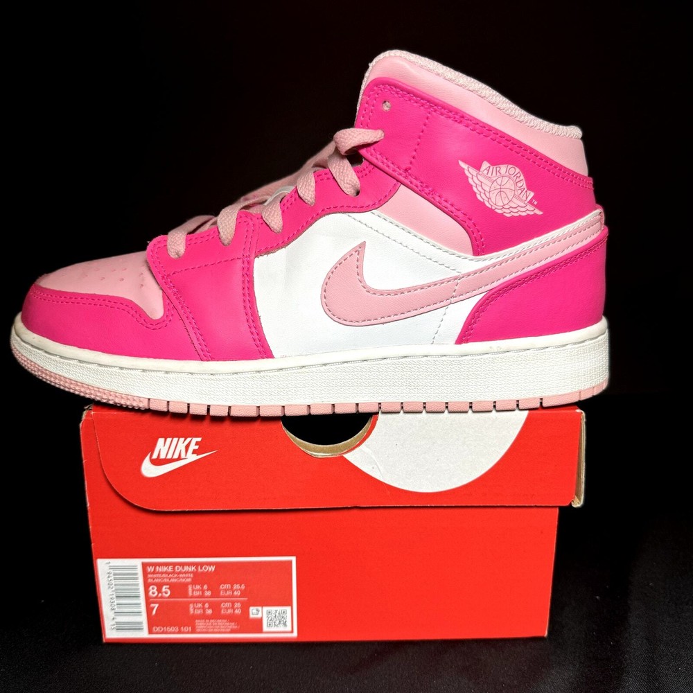 Nike Air Jordan 1 Mid GS Fierce Pink Men's Shoes - Size 7 - FD8780 116