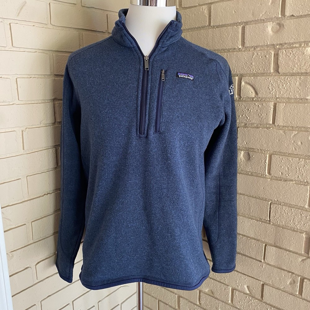 Patagonia Men's Blue Better Sweater 1/4 Zip Fleece Pullover Size Large L