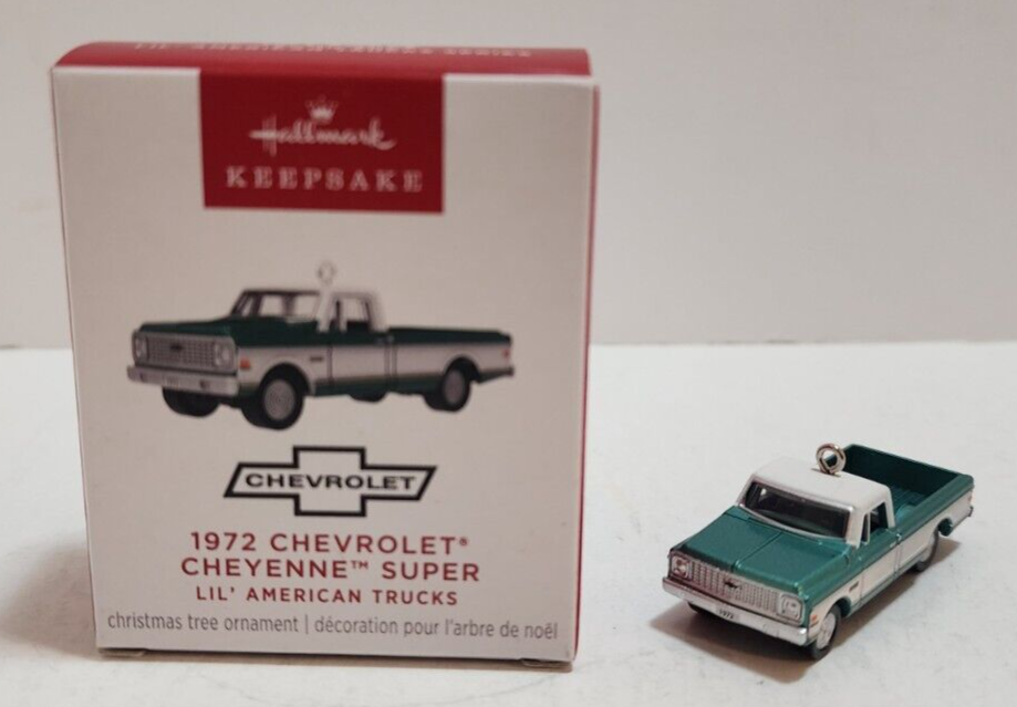 2024 Hallmark Chevy Cheyenne Lil American Trucks Mini Ornament IOB QXM9121