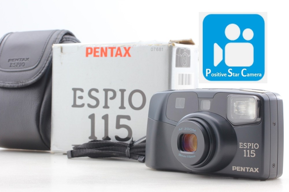 🎦VIDEO👀✨MINT✨ Pentax Espio 115 Black Point & Shoot 35mm Film Camera From JAPAN