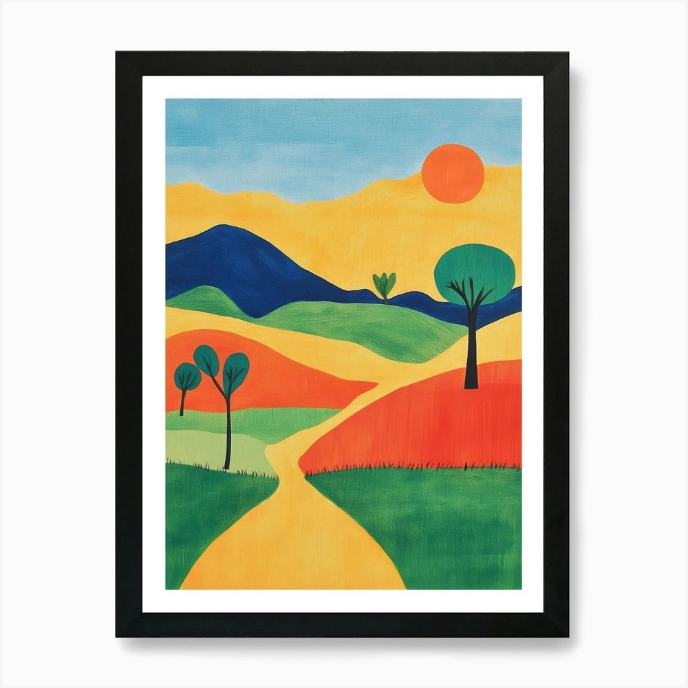 Landscape With Trees 13 Art Print Framed Wall Art Poster Canvas Print Picture