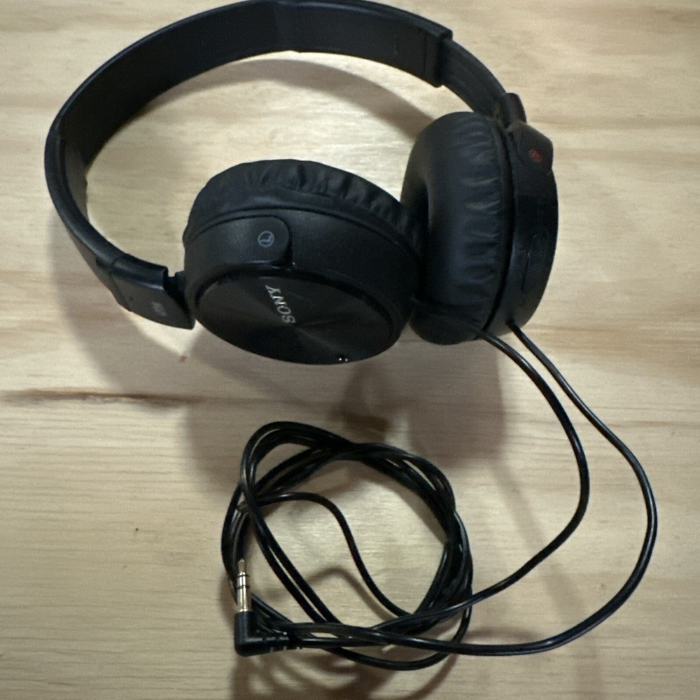 Sony MDR-ZX110NC Wired Over-Ear Noise-Canceling Headphones in Black