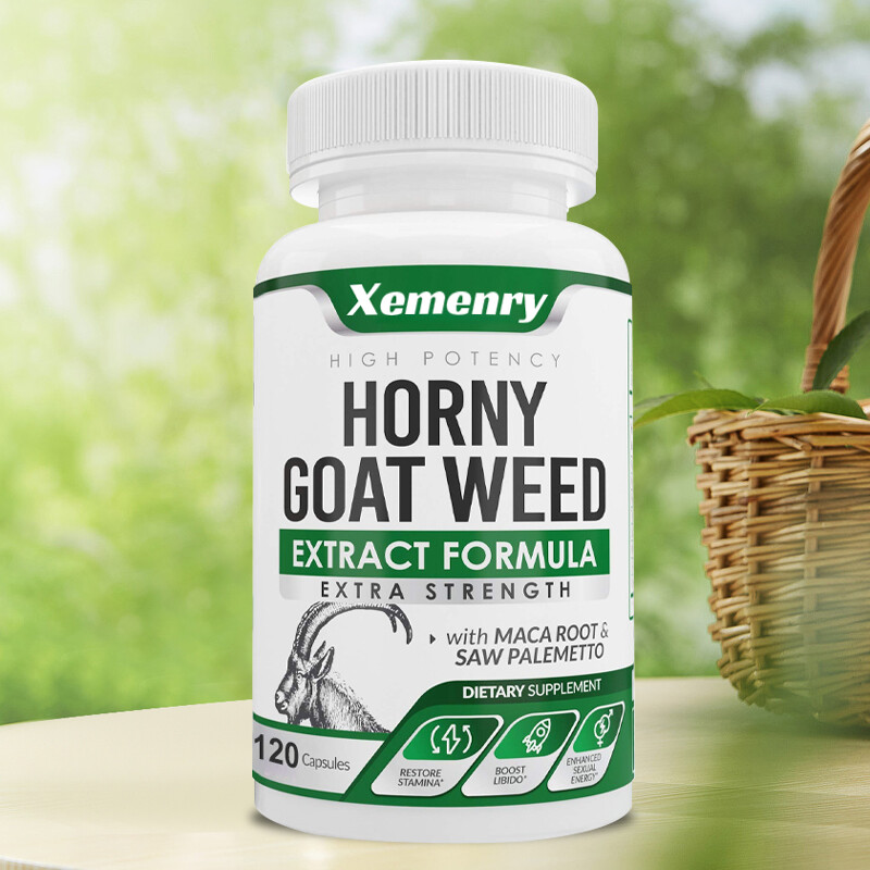 Horny Goat Weed 1560mg- Maca, Ginseng, Testosterone Booster, Men's Muscle Health