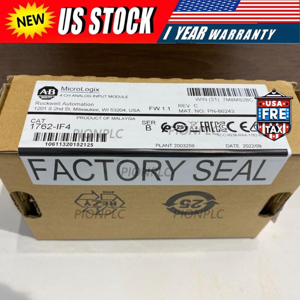 Factory Sealed 1762-IF4 ser B MicroLogix Analog Input Module 1762IF4 US Free Tax