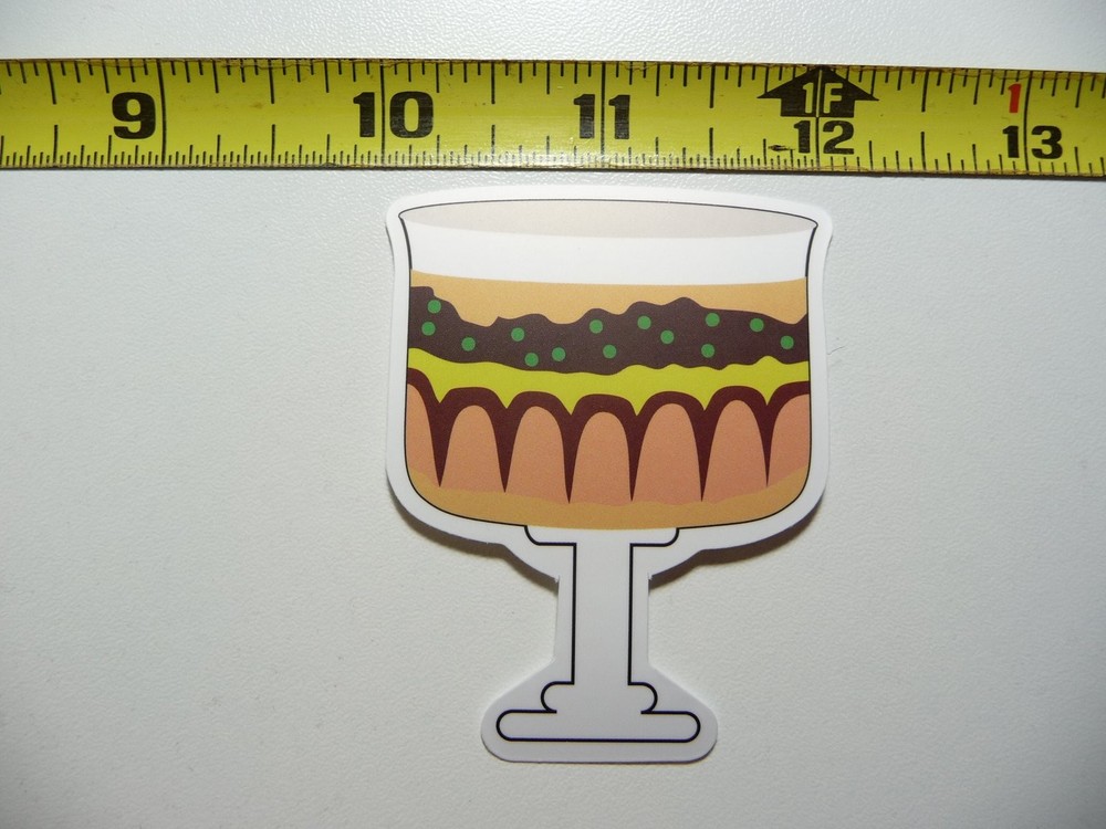Funny Yummy Trifle Layered Dessert Decal Sticker for Laptop Case
