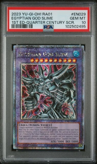 Egyptian God Slime Quarter Century Secret Rare 25th Anniversary Rarity 1st Ed RA01-EN029