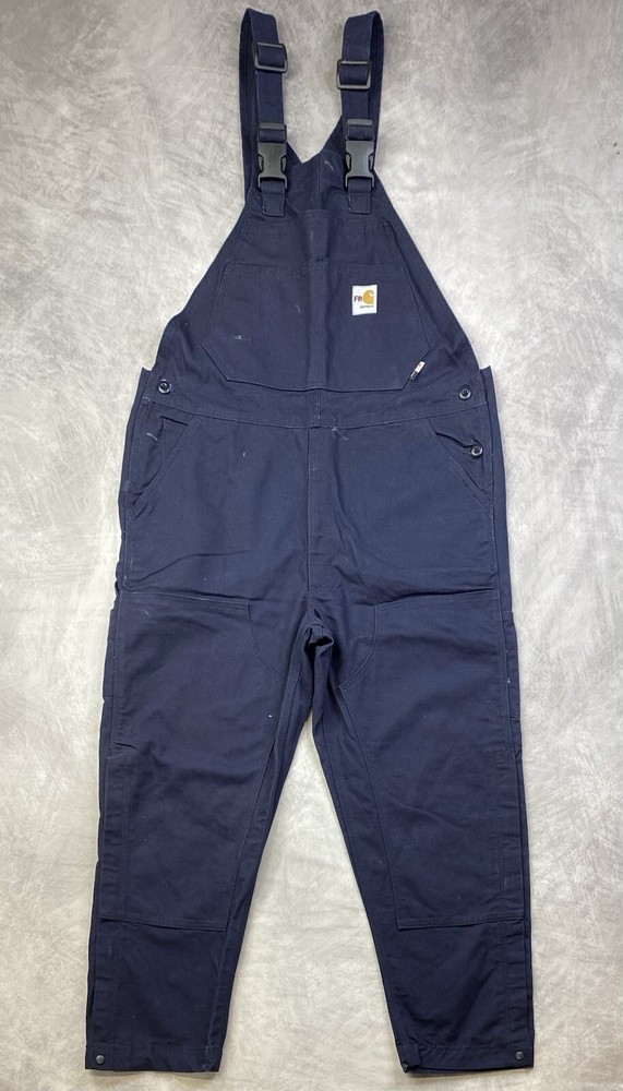 Carhartt FR 101627-410 Cat2 Fire Resistant Duck Bib Overalls Size 40x30