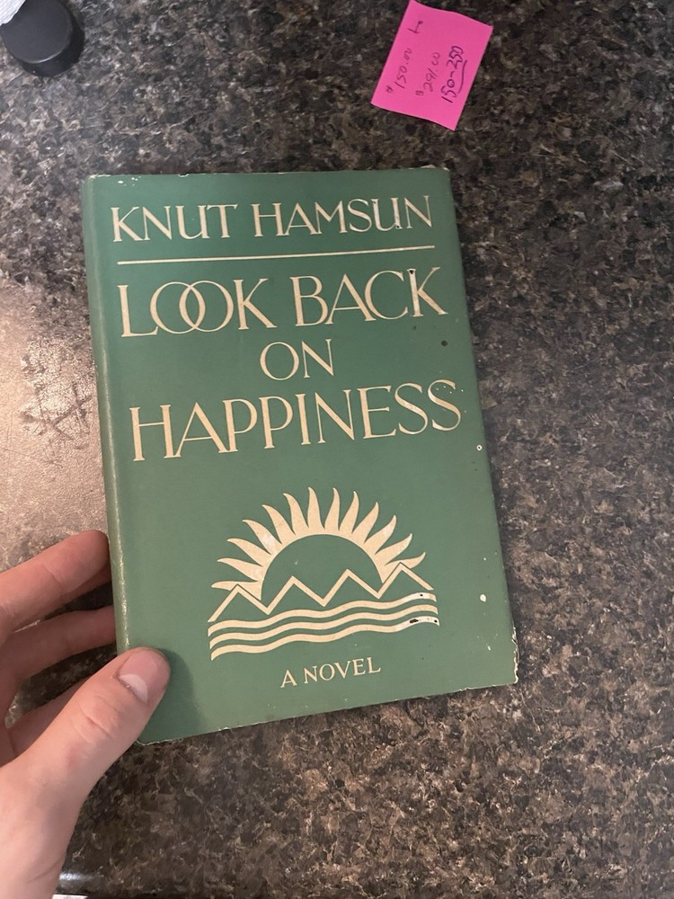 Knut Hamsun 1st Edition 1940 Look Back On Happiness Hardcover w/Dustjacket