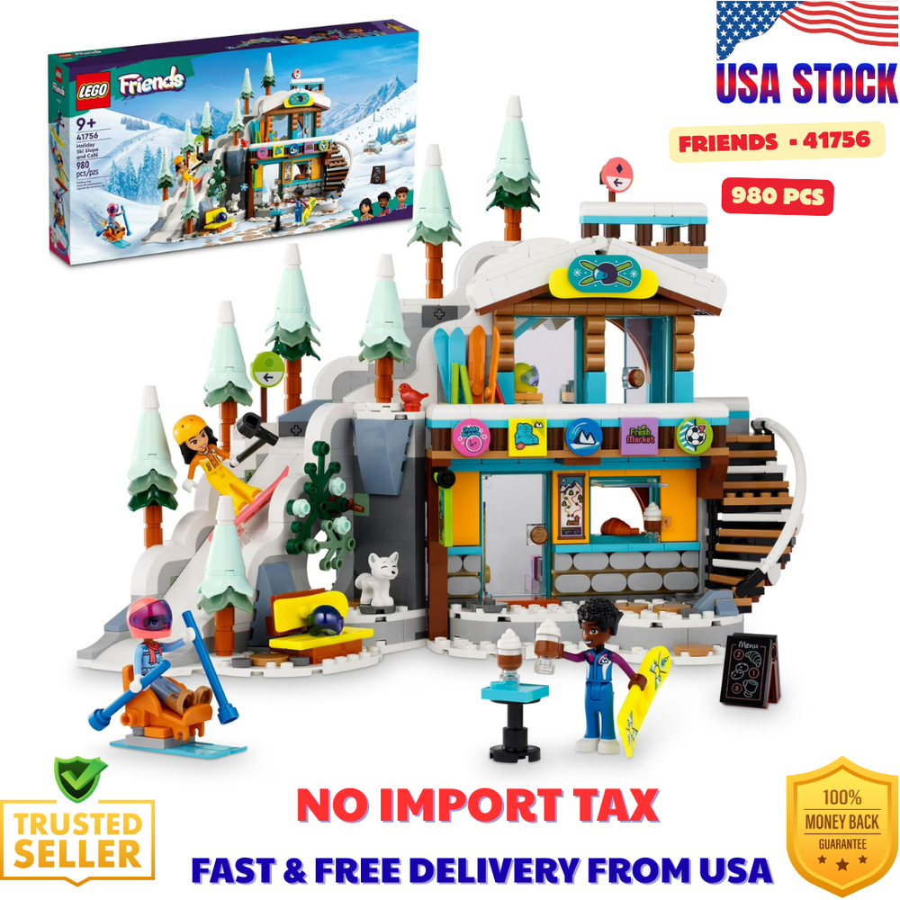 LEGO Friends Holiday Ski Slope and Café Creative Building Toy 41756- NEW SEALED