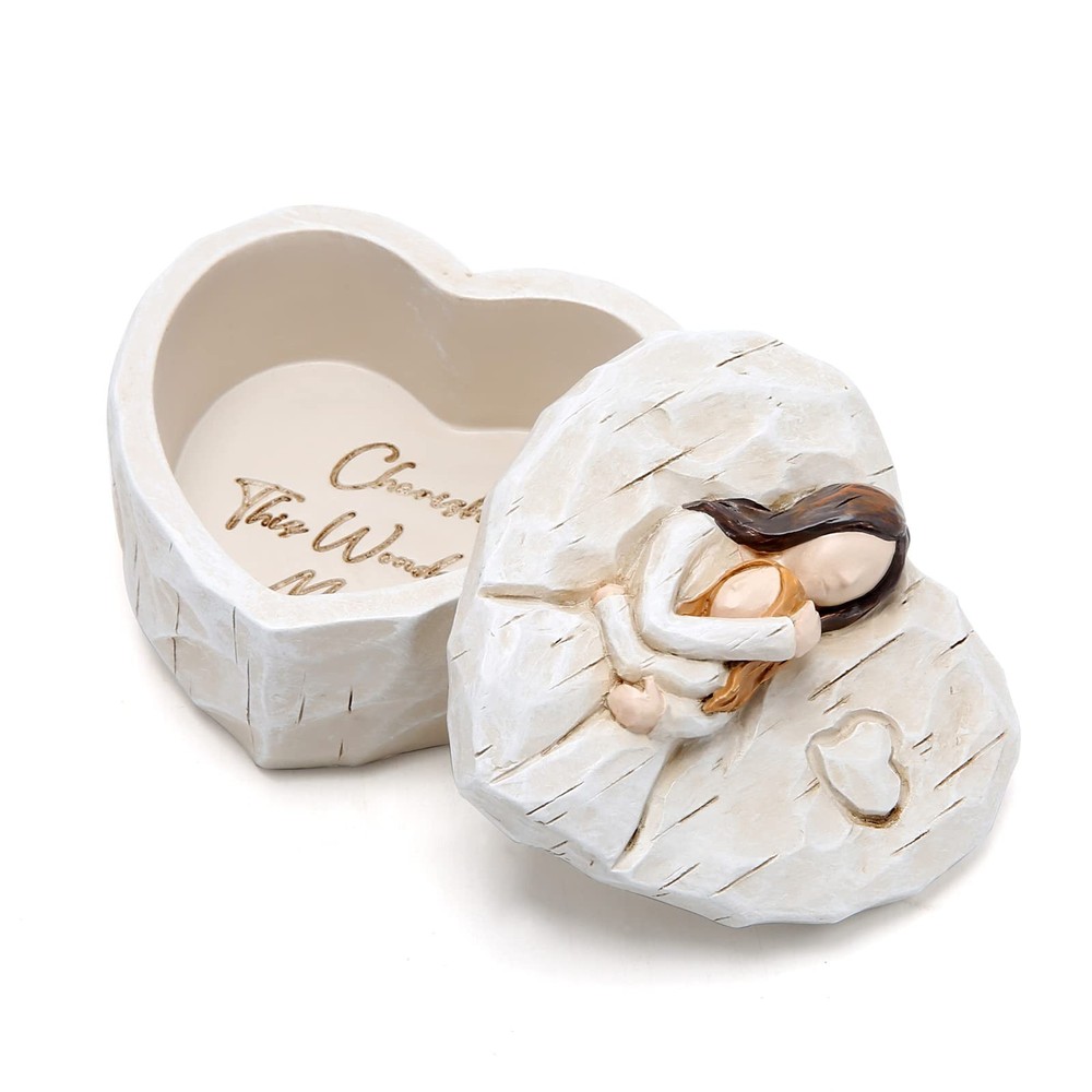 Mothers Day Jewelry Keepsake Box Hand-Painted Memorial Gift for Anniversary Birthday-image
