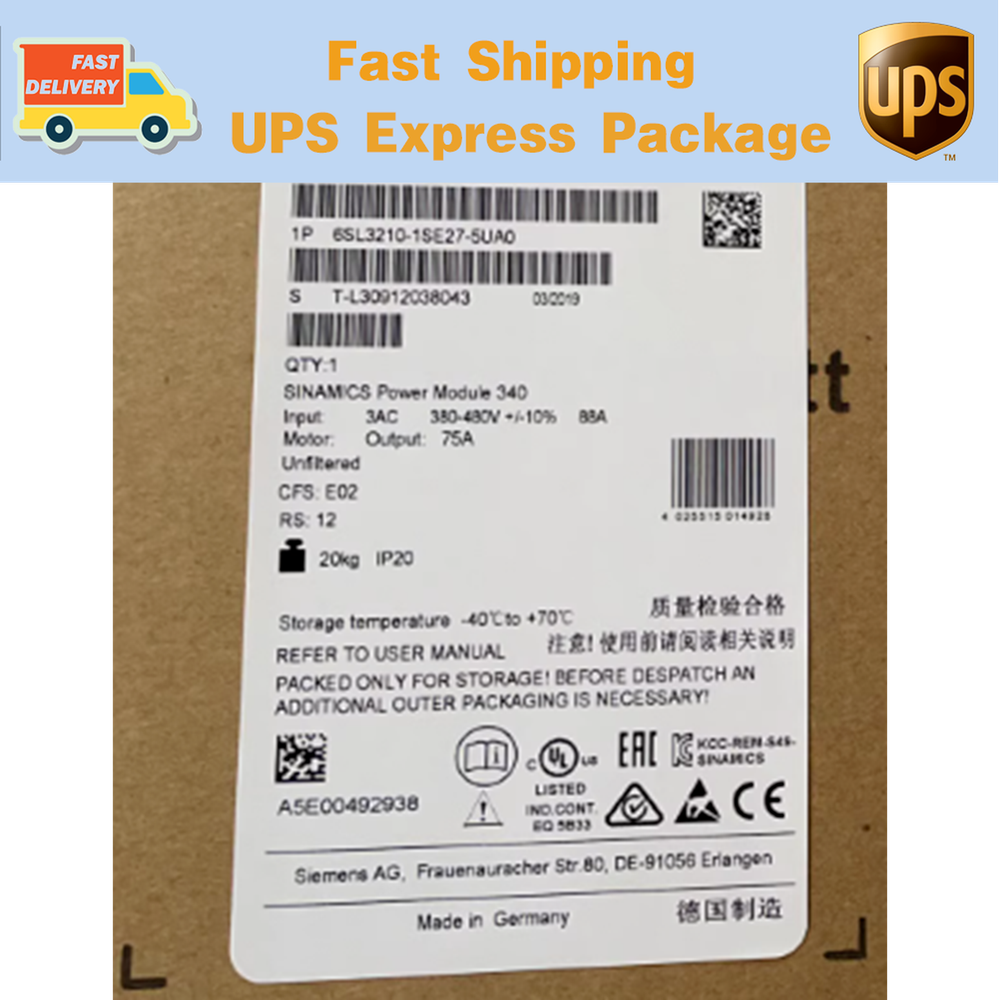 6SL3210-1SE27-5UA0 Siemens Frequency Converter Fast Shipping 6SL32101SE275UA0 GQ