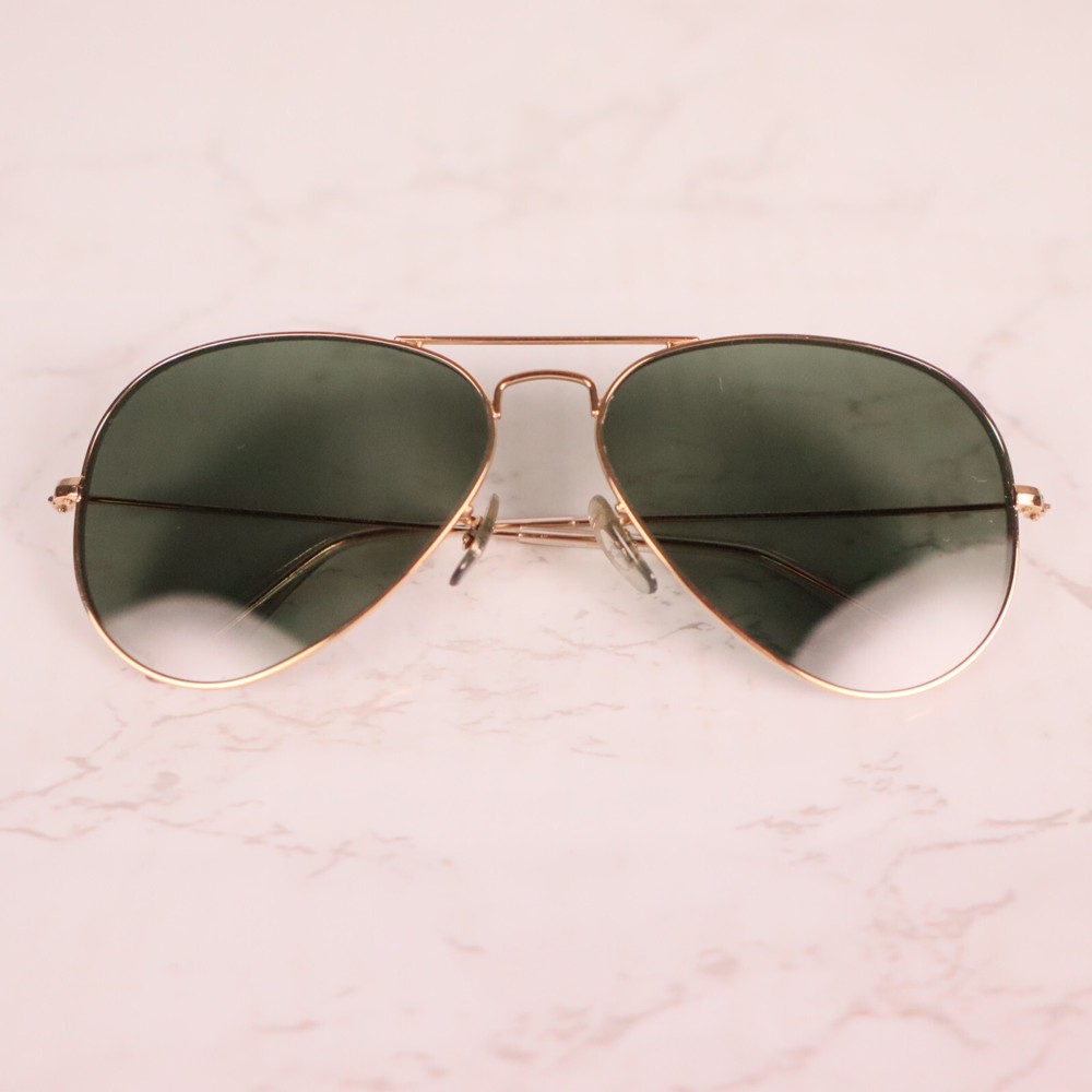 Ray-Ban RB3025 001/58 Gold Large Metal Aviator Full Rim Sunglasses FRAMES ONLY