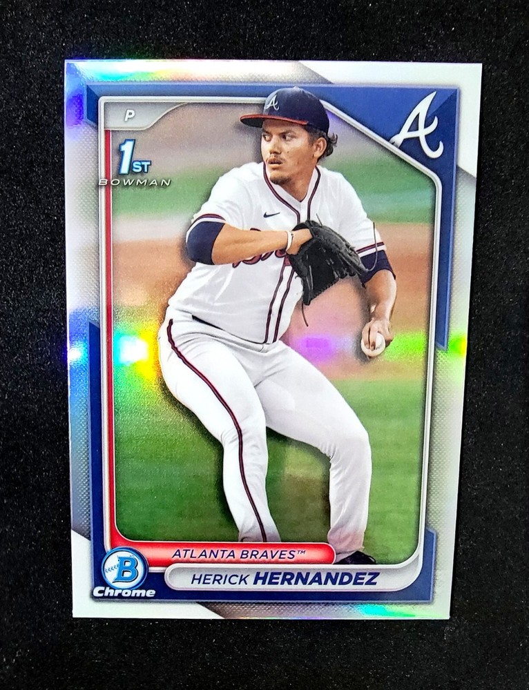2024 Bowman Draft Chrome REFRACTOR BDC-145 Herick Hernandez, Atlanta Braves