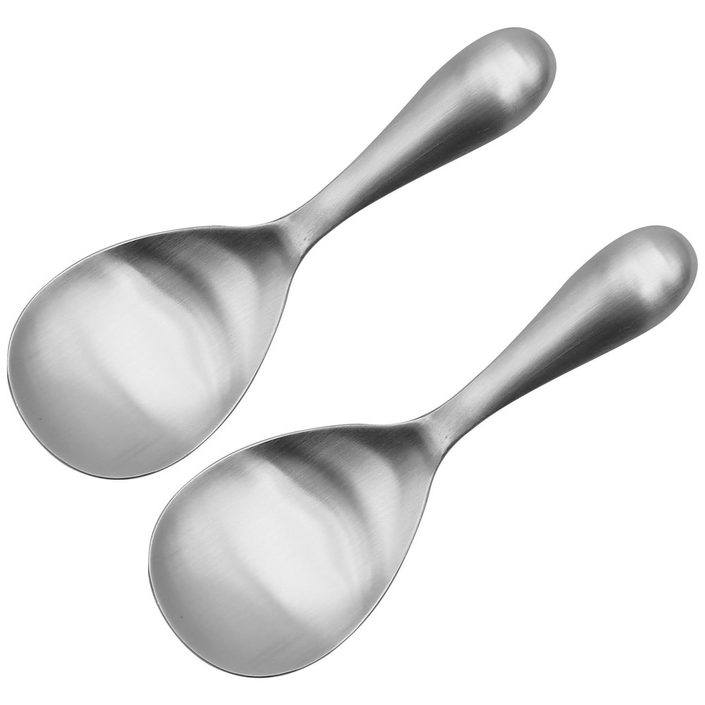 2 Pack Stainless Steel Rice Spoons, 8 Inch Thickened Heat Resistant Serving S