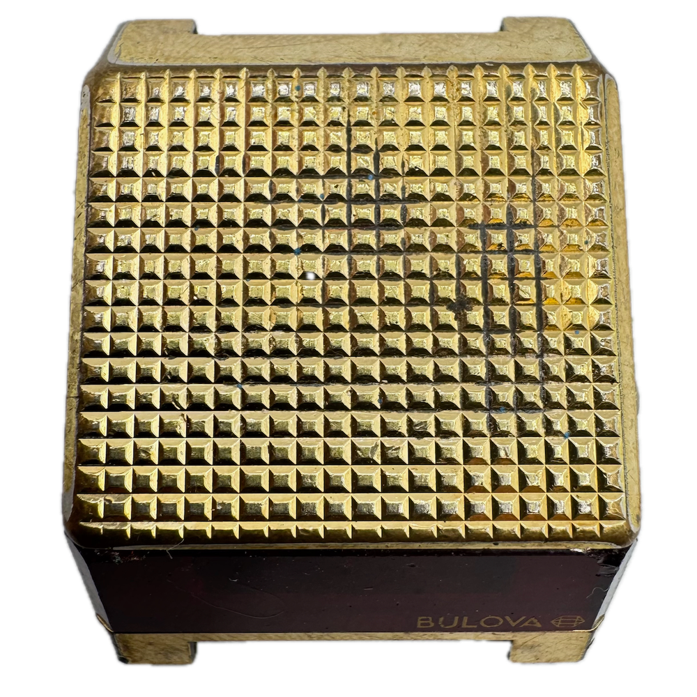 Vintage 1976 Bulova Computron Mens Digital LED Watch Gold Tone USA