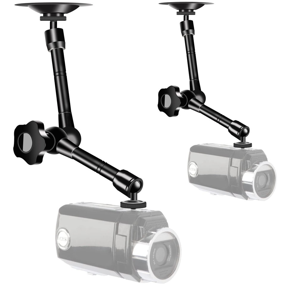 2 Pack Articulating Arm Wall Mount Holder Stand with CCTV POV Camcorders Came...