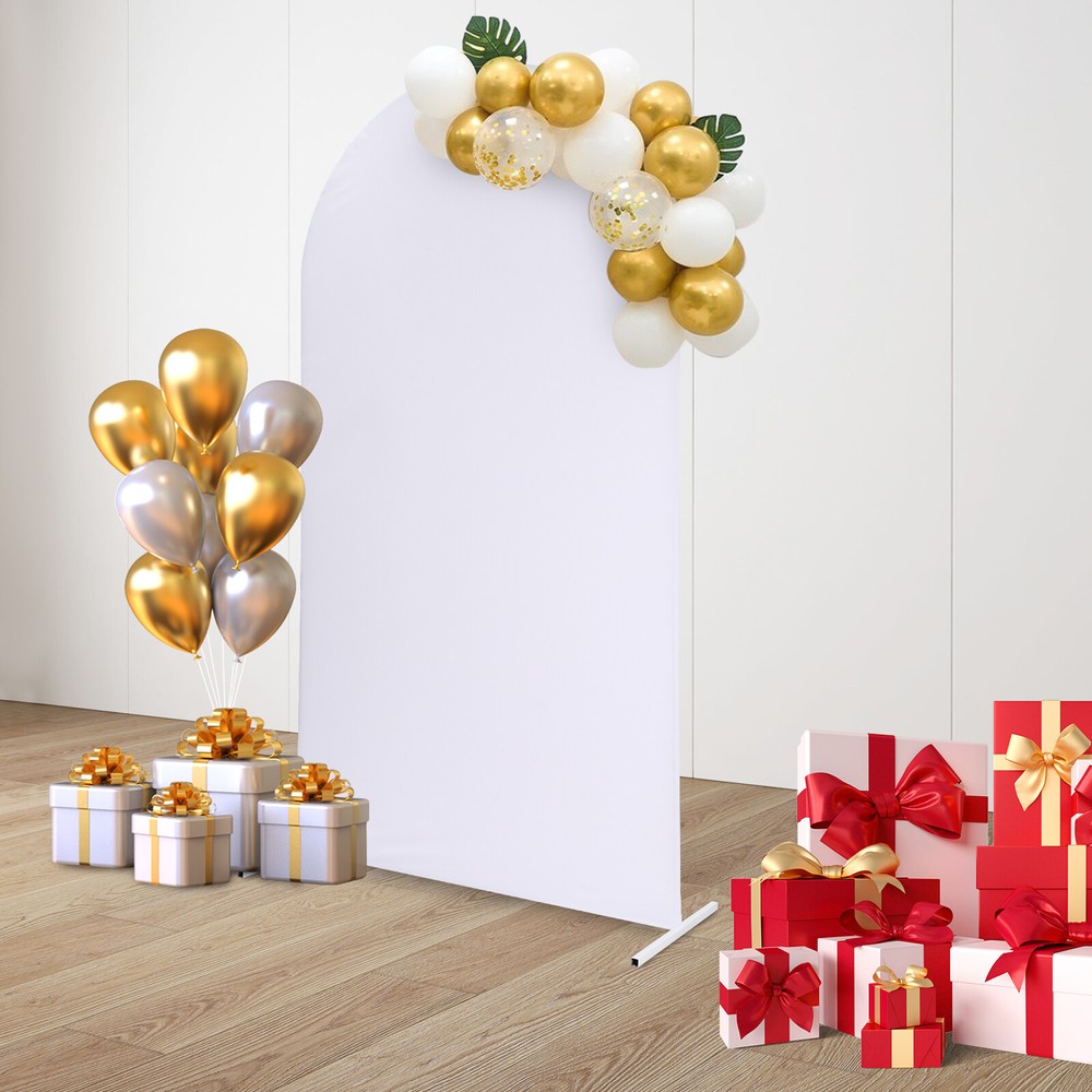 White Wedding Arch Balloon Frame Kit – Elegant Backdrop Stand  