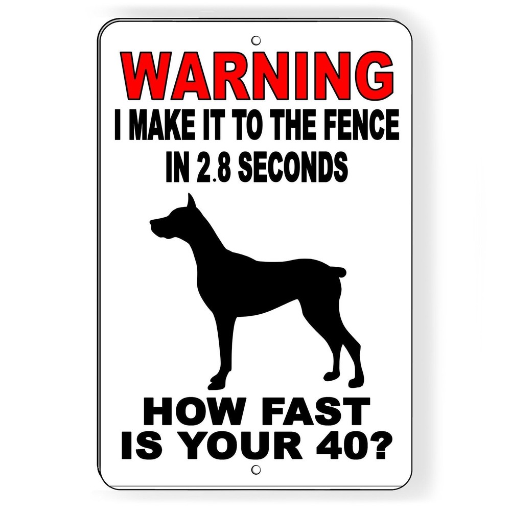 2.8-Second Fence Sprint 40-Yard Dash Challenge Sign