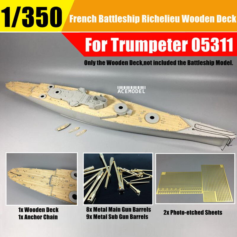 1/350 French Richelieu 1943 Battleship Super Detail-up Set for Trumpeter 05311