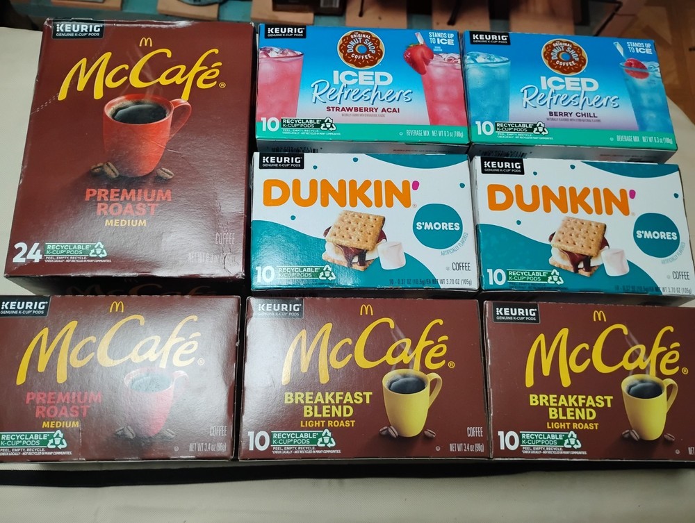McCafe And Dunkin' Donuts Keurig K-Cup Pods, Coffee Combination 24 And 10 Packs