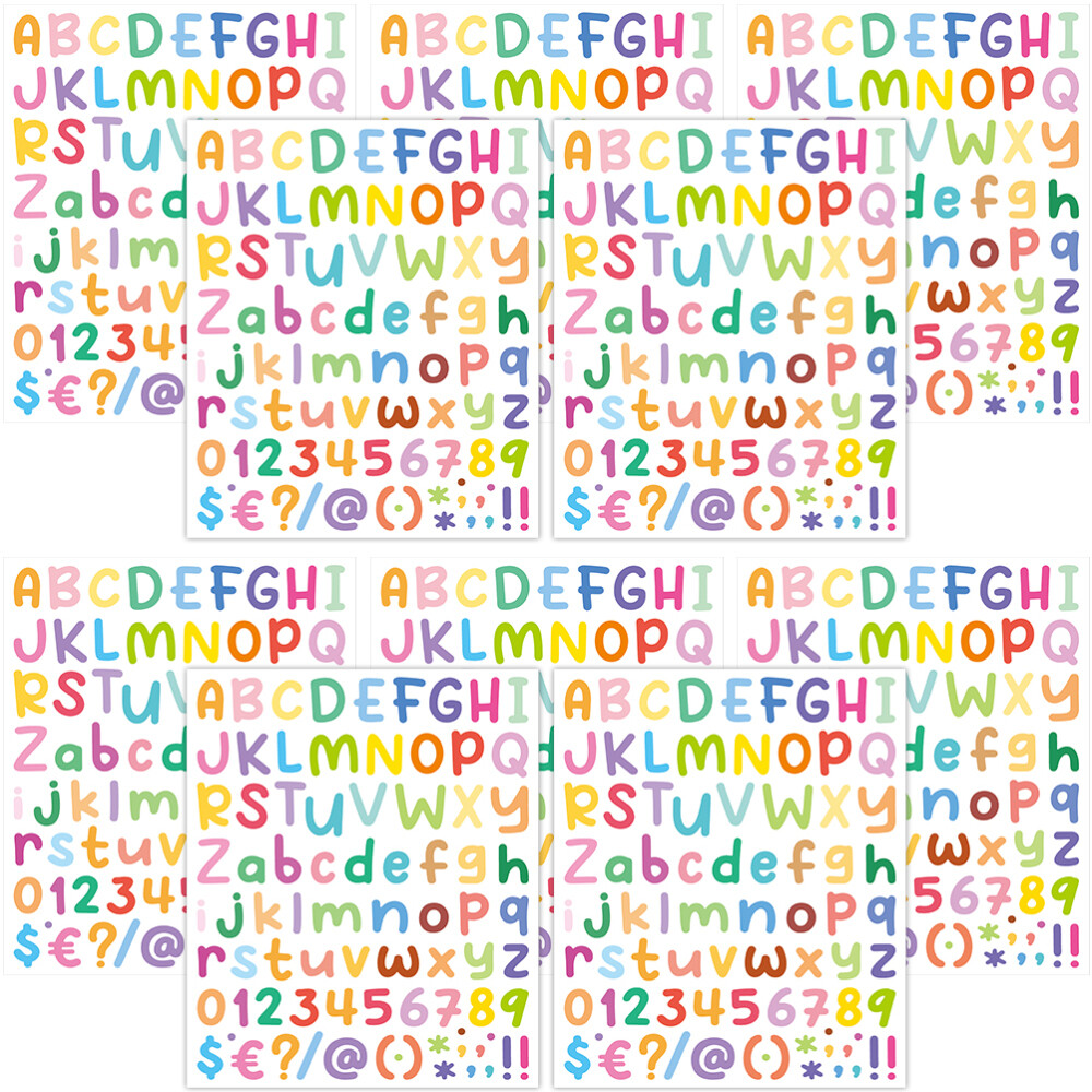 10 Sheets Alphabet Labels Alphabet Stickers Scrapbooking Stickers Number Labels
