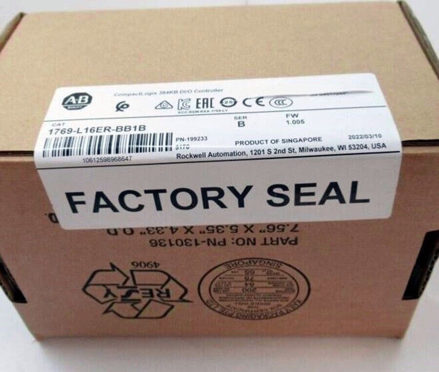 1769-L16ER-BB1B CompactLogix L16 384KB Controller Factory Sealed
