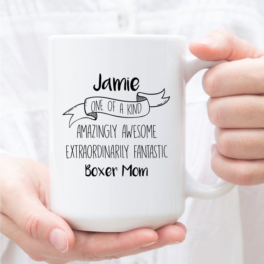 Personalized Coffee Mug For Boxer Mom Christmas Birthday Gift For Boxer Mom