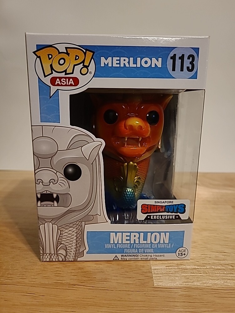Funko POP! Asia Rainbow Sunburst MERLION #113 Singapore Simply Toys Exclusive LE