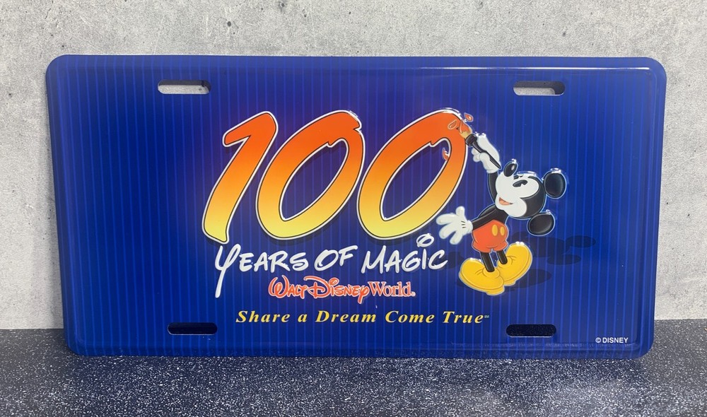 Disney World 100 Years of Magic License Plate - Dream Come True