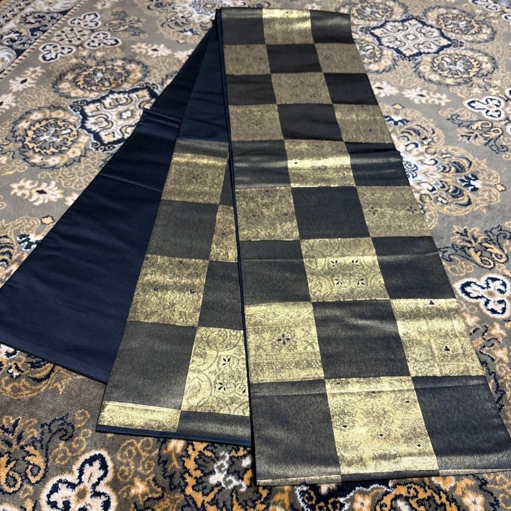 Fukuro Obi Ladies 12ft (366cm) Elegant Gold Thread Kimono Accessory