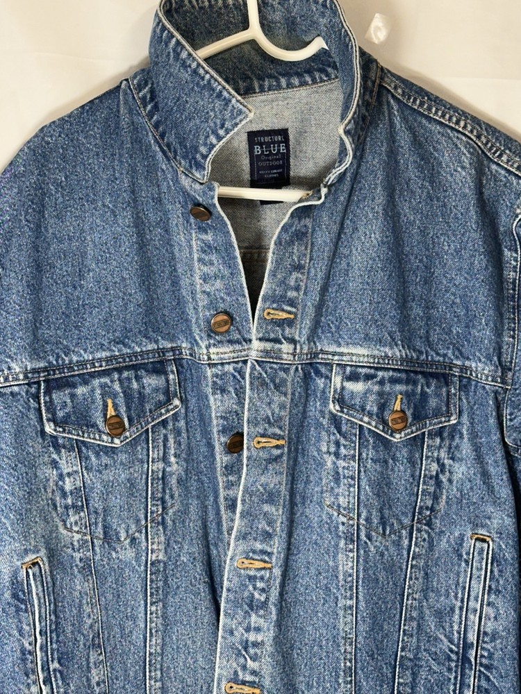 Structure Blue Men’s Denim Jacket Size Large