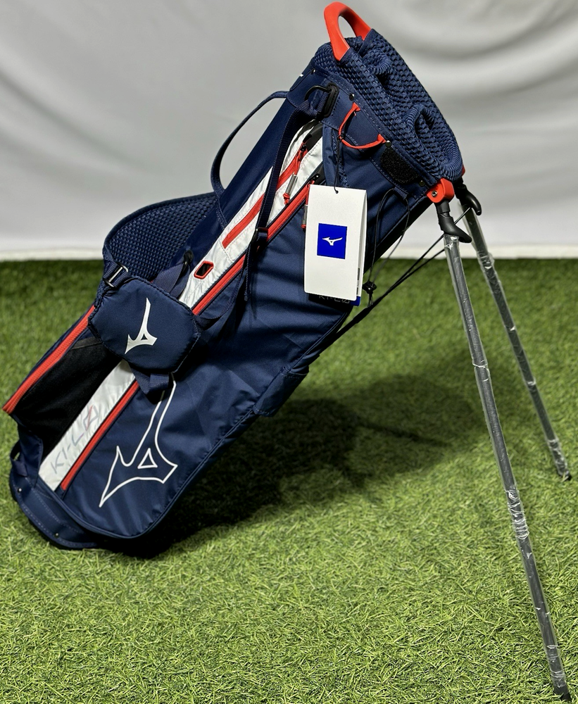 Mizuno K1-L0 Lightweight Stand Golf Bag 5-Way Divider Navy Red