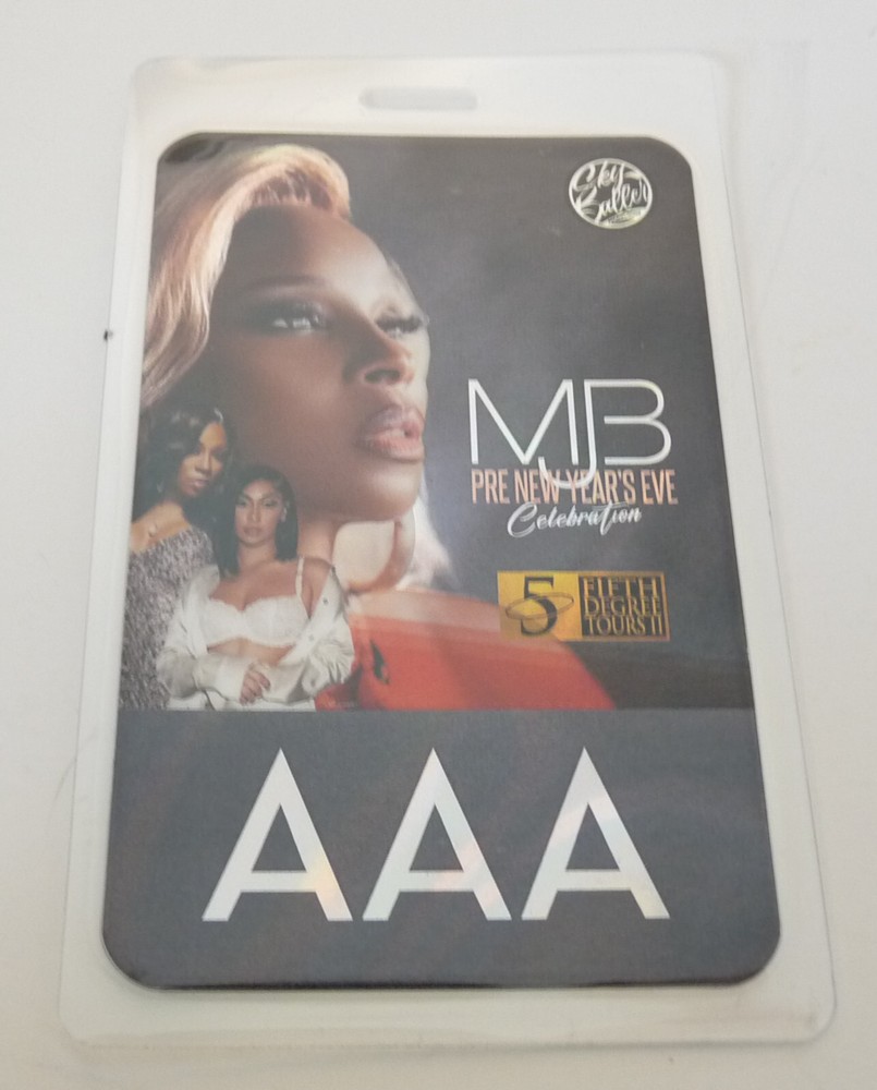Mary J Blige New Years Concert Tour AAA Backstage  Laminate Pass D4-image