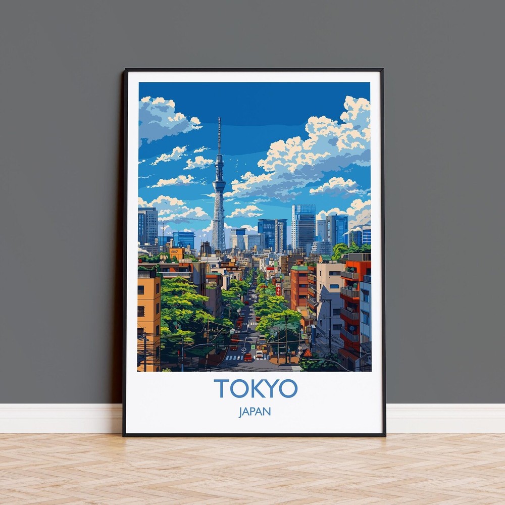 Tokyo Travel Print Travel Poster Of Tokyo Japan Asia Tokyo Art Lovers Gift