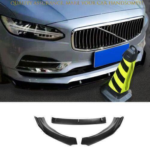 Volvo S90 2017-2020 Glossy Black Front Bumper Lip Spoiler Kit 3PCS Body Kit Upgrade