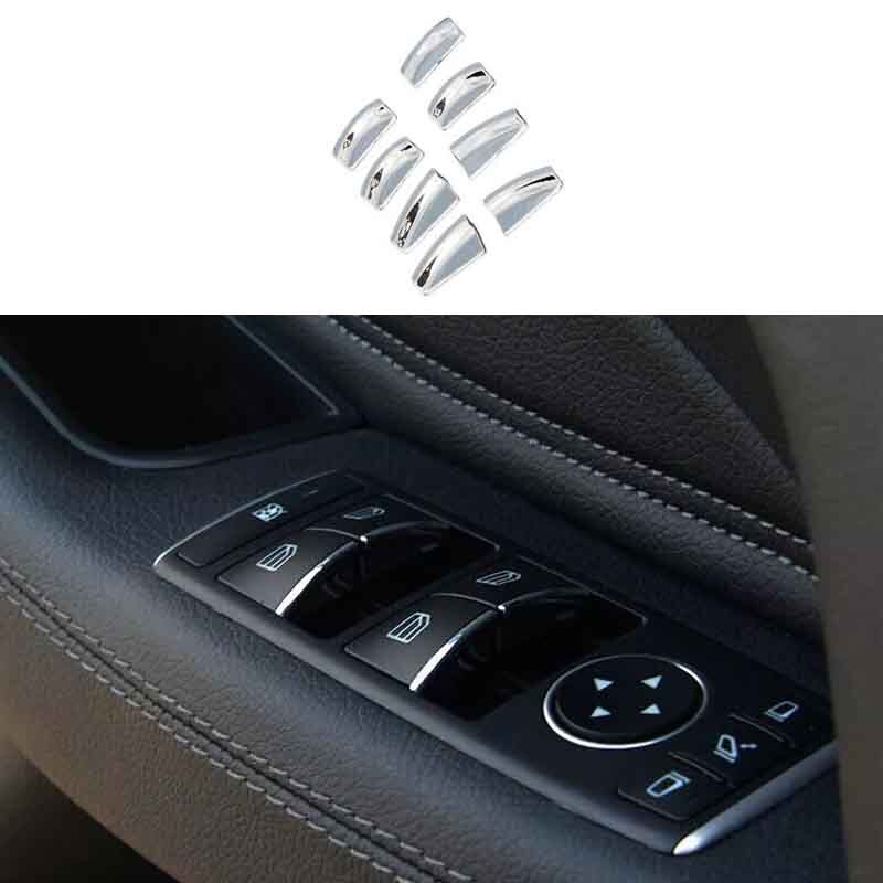 Lock Control Switch Button For Benz ML GL Matte Silver Window Door 12-2016 Trim